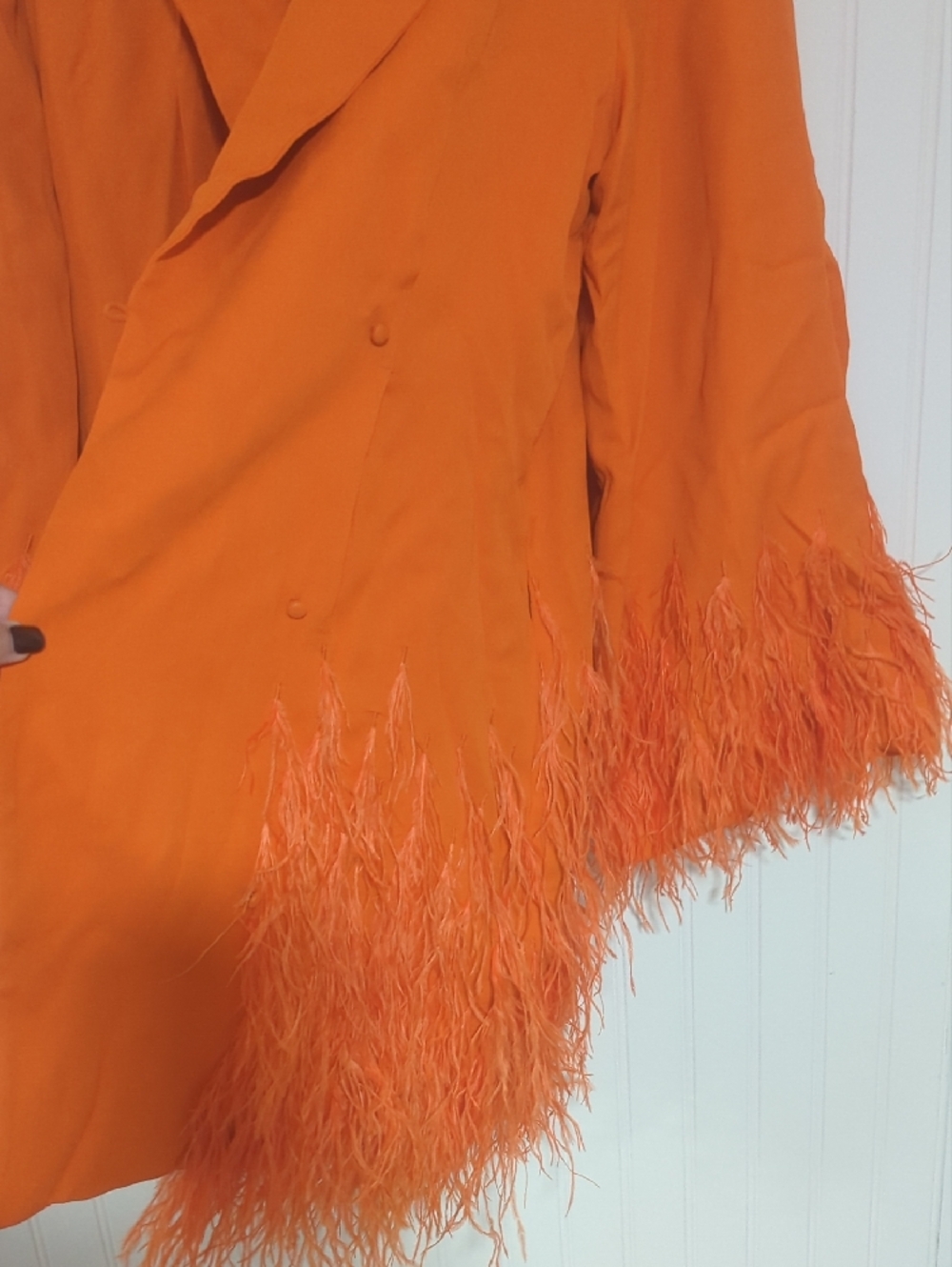 cult gaia Orange Feather Harper Dress - Picture 5 of 8
